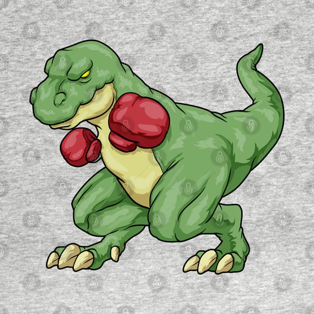 Funny dinosaur as a boxer by Markus Schnabel